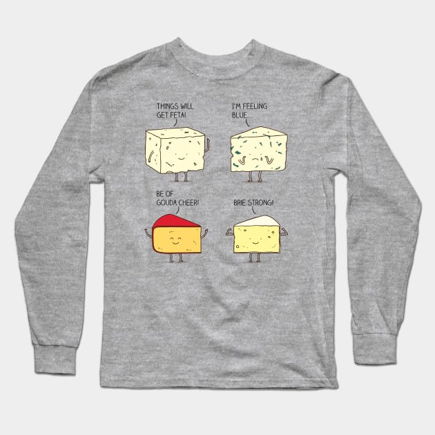 cheesy puns Long Sleeve T-Shirt by milkyprint